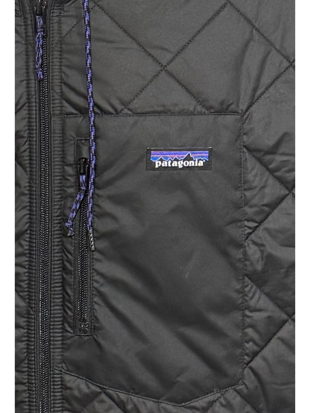 Patagonia Men’s Size Extra Large (XL) Diamond Quilted Bomber Hoody Black Jacket - Picture 2 of 5